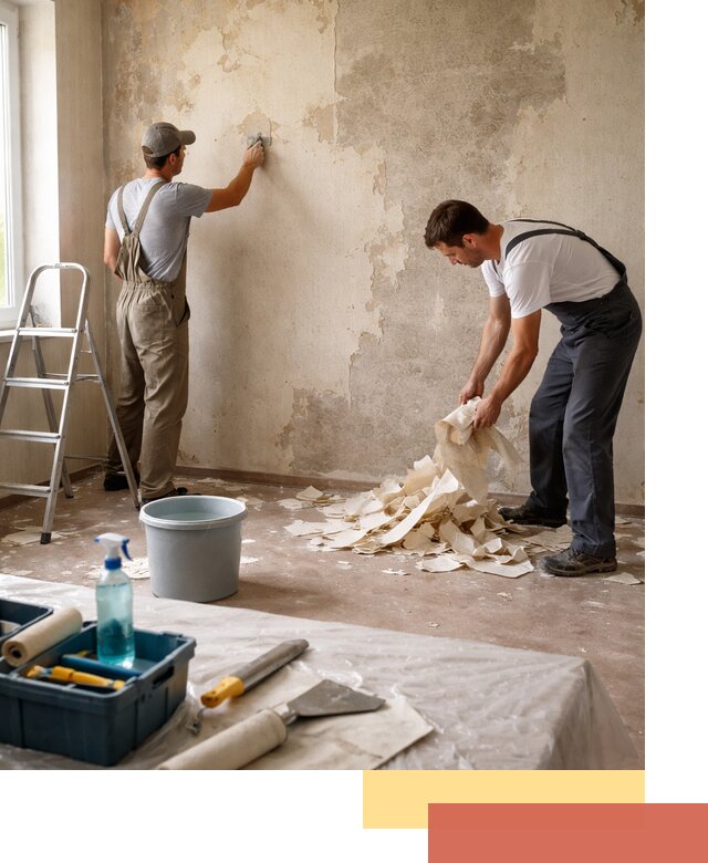 Снятие старых обоев в Мичуринске быстро и качественно