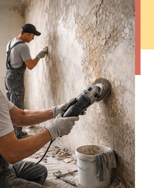 Снятие и удаление краски со стен в Мичуринске от 2174 руб. — ОТДЕЛОЧНИК-Мчр