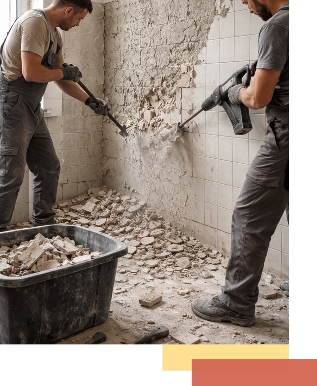 Демонтаж плитки со стен в Мичуринске быстро и аккуратно