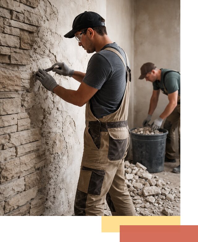 Демонтаж декоративного камня в Мичуринске профессионально и безопасно