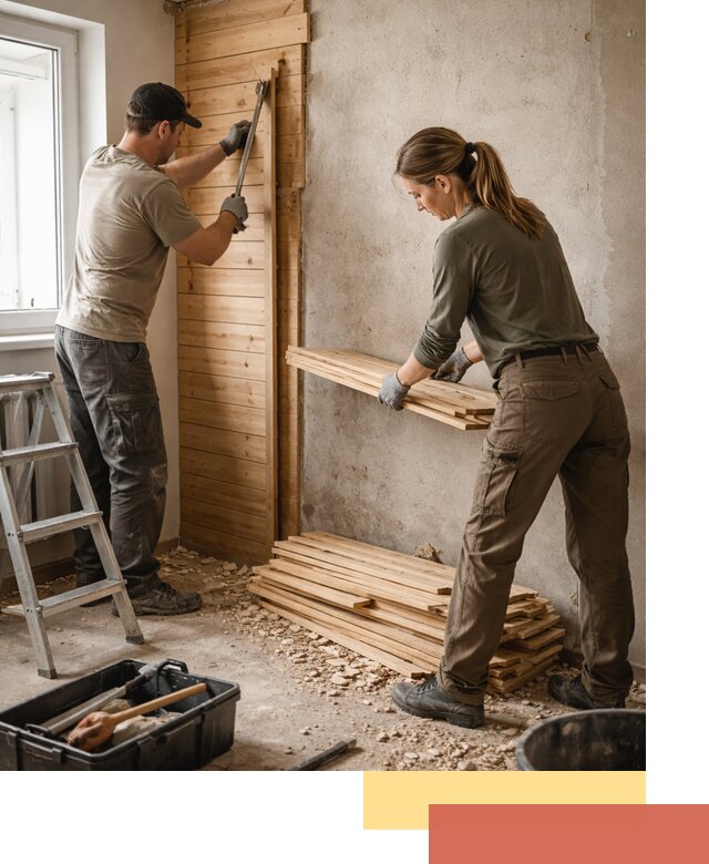 Демонтаж вагонки со стен в Мичуринске — профессиональный демонтаж