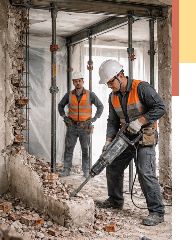 Снос несущих стен в Мичуринске от 10613 руб. — демонтаж несущей стены под ключ | ОТДЕЛОЧНИК-Мчр