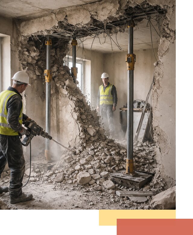 Снос несущих стен в Мичуринске с гарантией безопасности и качества