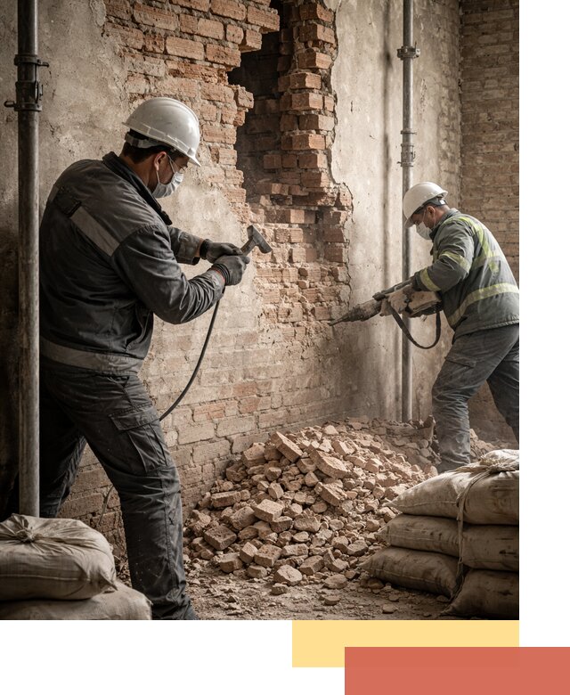 Демонтаж кирпичных стен в Мичуринске быстро и безопасно