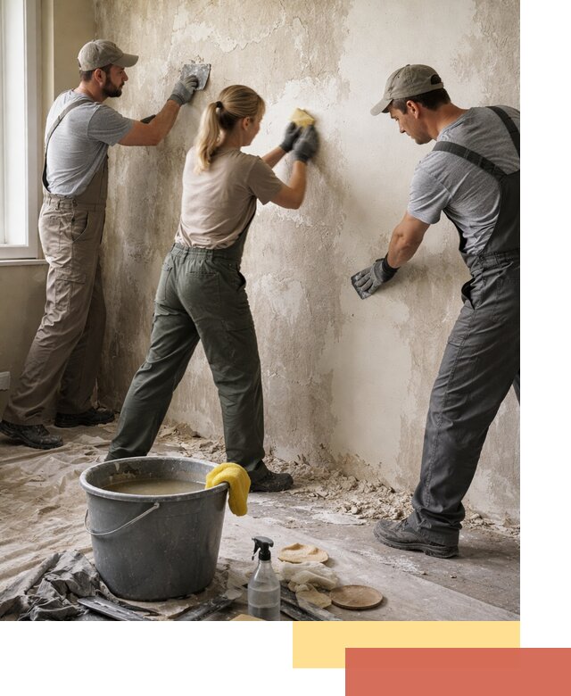 Очистка стен от клея и грунтовки в Мичуринске качественно и быстро