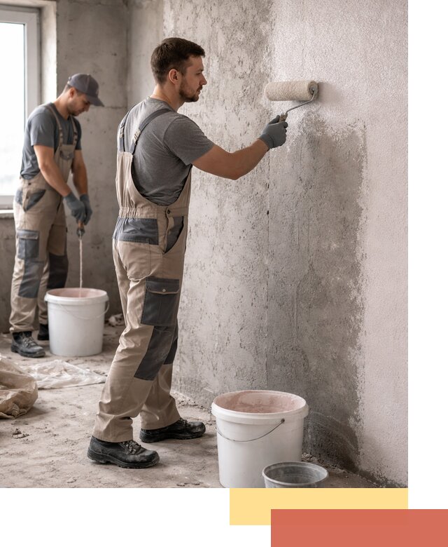 Нанесение бетоноконтакта на стены в Мичуринске для последующей отделки