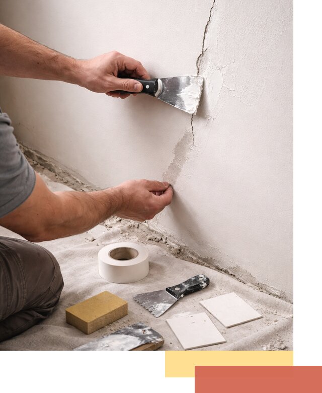 Заделка трещин и сколов в стенах и потолках в Мичуринске