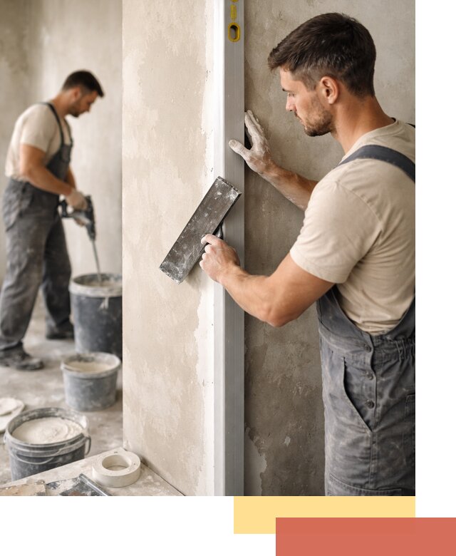 Выведение углов стен в Мичуринске: монтаж и оштукатуривание