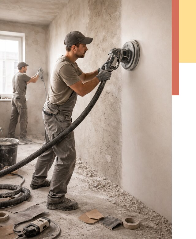 Шлифовка стен в Мичуринске от 1242 руб/м2 — быстро и недорого | ОТДЕЛОЧНИК-Мчр