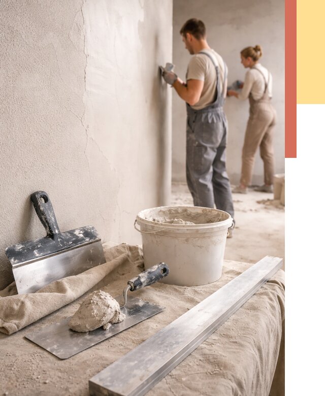 Штукатурка стен гипсовая в Мичуринске от 4659 руб/м2 — быстро и недорого | ОТДЕЛОЧНИК-Мчр