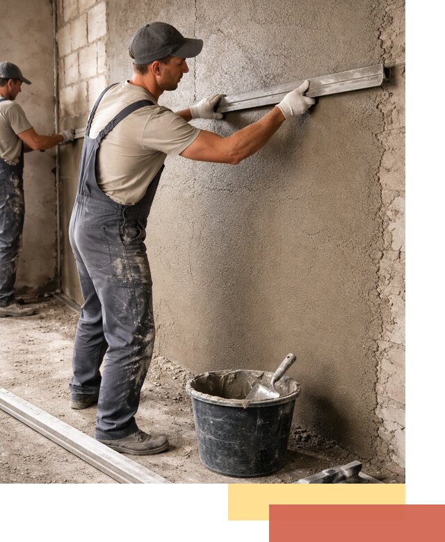 Штукатурка стен цементно-песчаная в Мичуринске профессионально