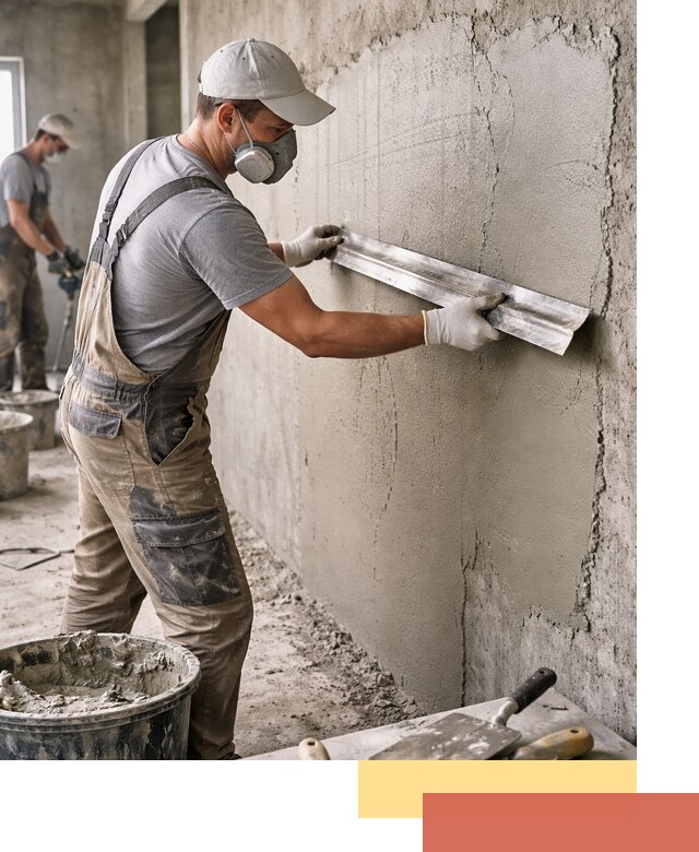 Штукатурка бетонных стен в Мичуринске качественно и долговечно