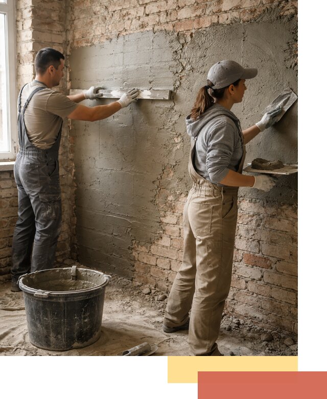 Штукатурка кирпичных стен в Мичуринске — качественно и надежно