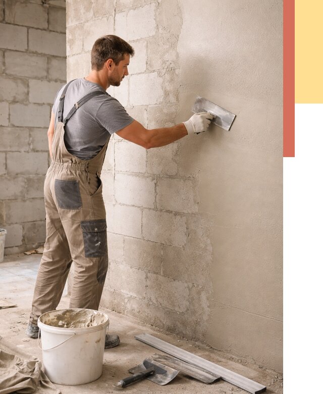 Штукатурка стен из газобетона в Мичуринске от 2174 руб./м2 — быстро и недорого | ОТДЕЛОЧНИК-Мчр