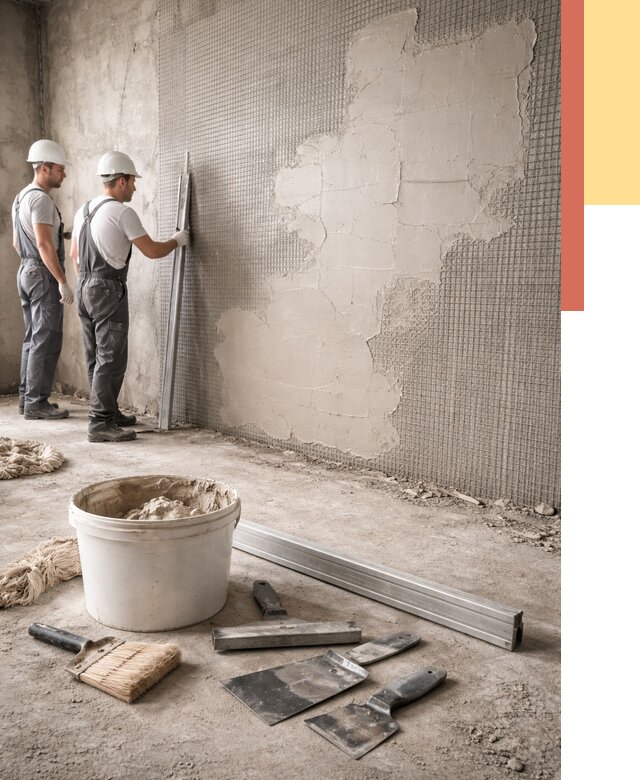 Штукатурка стен по сетке в Мичуринске от 5695 руб./м2 — быстро и недорого | ОТДЕЛОЧНИК-Мчр