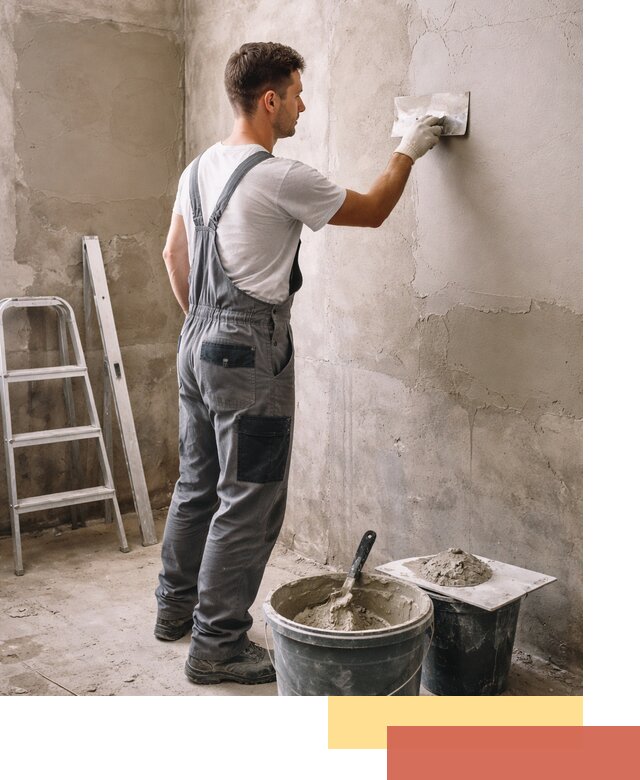 Штукатурка стен в ванной под ключ в Мичуринске