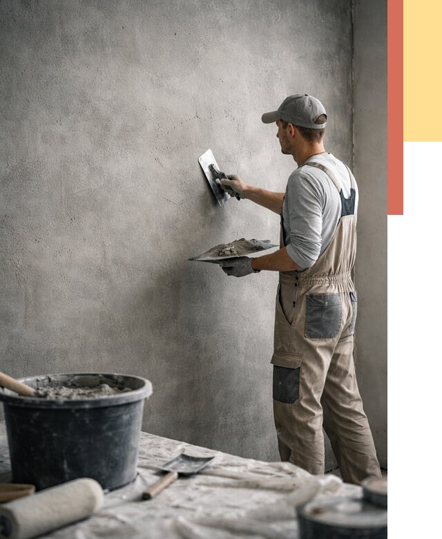 Декоративная штукатурка под бетон в Мичуринске от 2589 руб./м² — нанесение под ключ | ОТДЕЛОЧНИК-Мчр