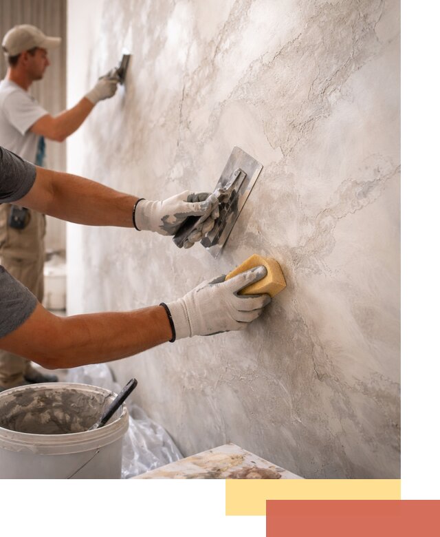 Декоративная штукатурка под мрамор в Мичуринске для стен и потолков