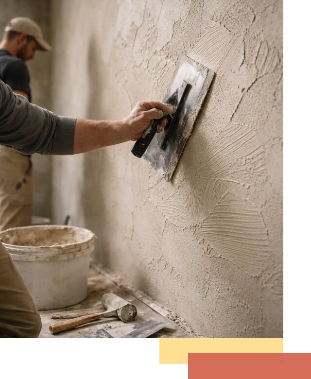 Фактурная штукатурка стен в Мичуринске — монтаж, отделка, реставрация