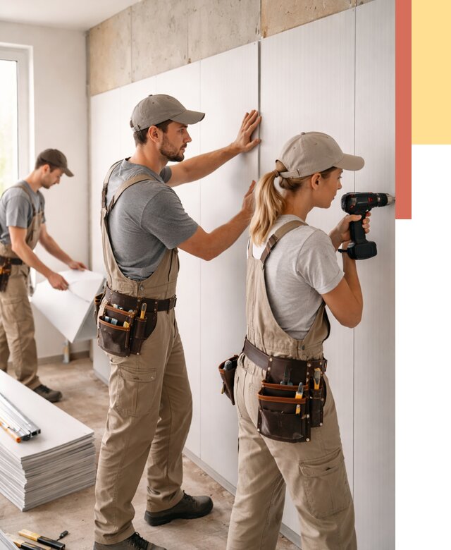 Монтаж ПВХ панелей на стены в Мичуринске от 466 руб/м2 — быстро и недорого | ОТДЕЛОЧНИК-Мчр