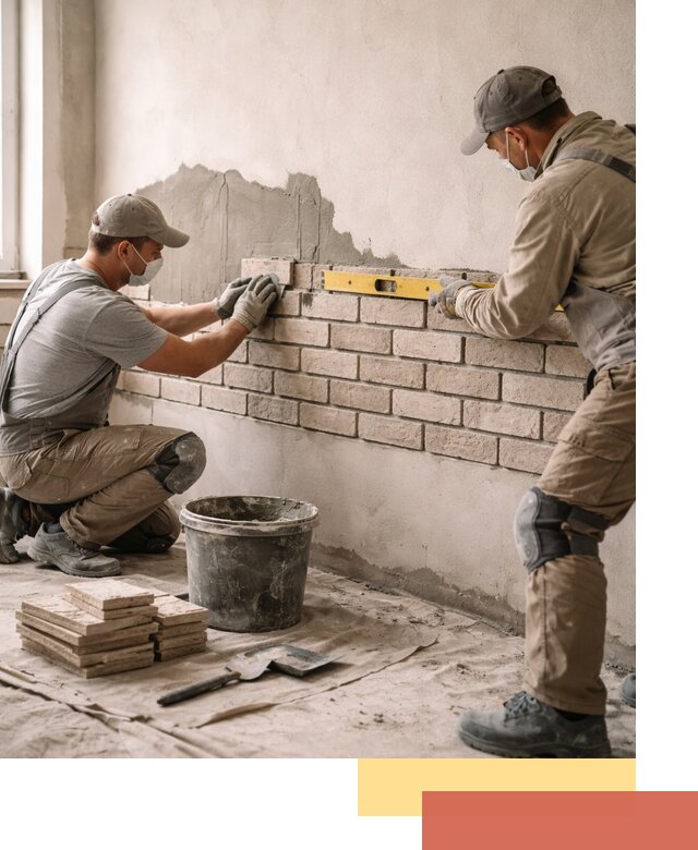 Монтаж декоративного кирпича профессионально в Мичуринске