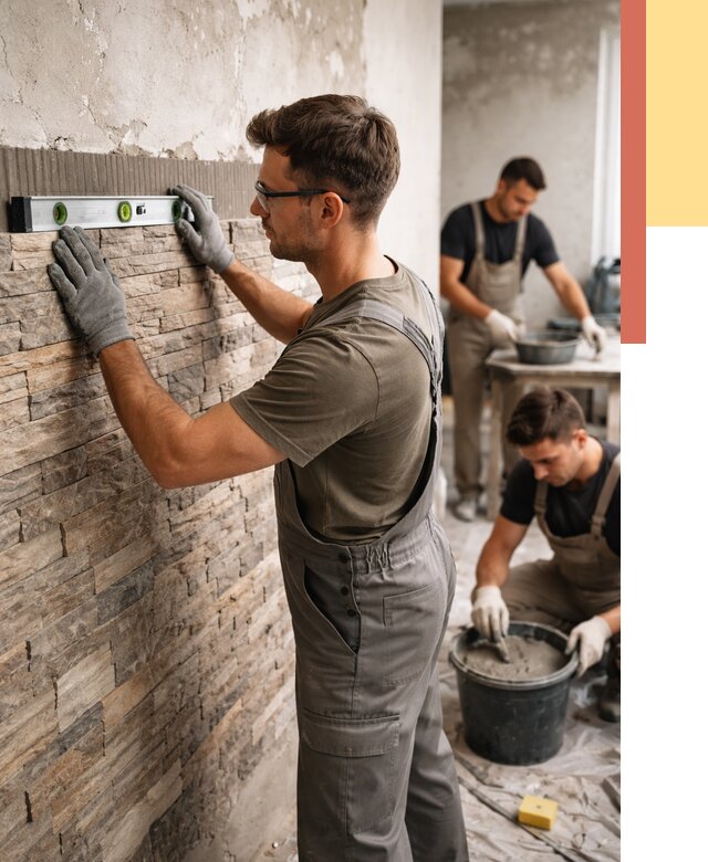 Монтаж искусственного камня в Мичуринске от 4659 руб. под ключ | ОТДЕЛОЧНИК-Мчр