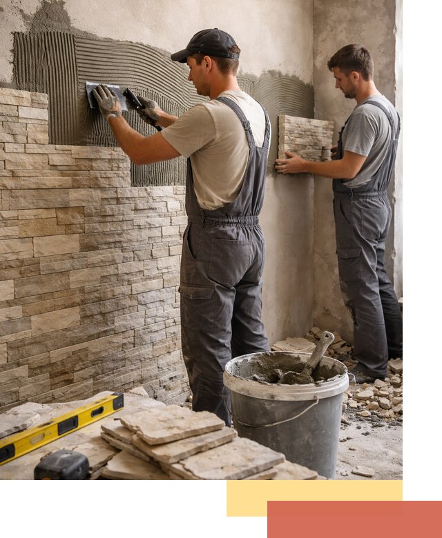 Монтаж искусственного камня в Мичуринске — облицовка стен и фасадов