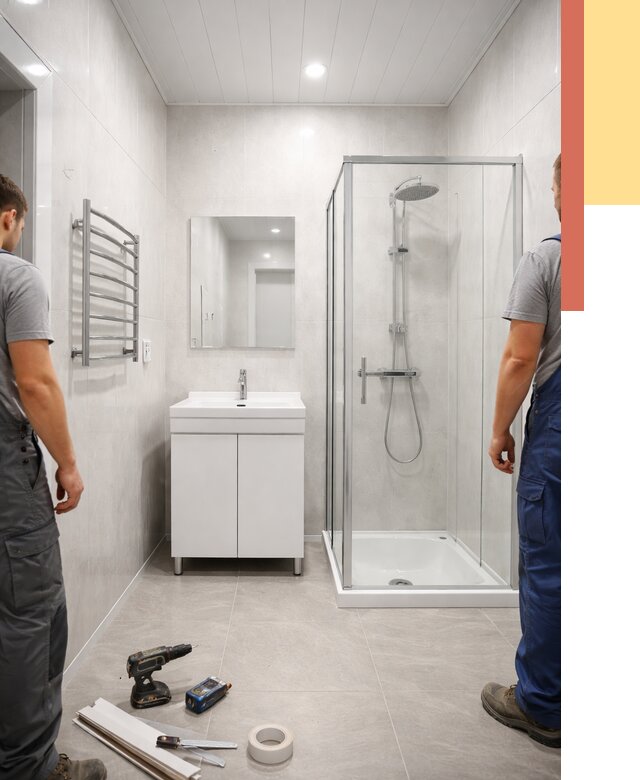 Отделка ванной комнаты панелями ПВХ в Мичуринске от 4659 руб. за м2 | ОТДЕЛОЧНИК-Мчр