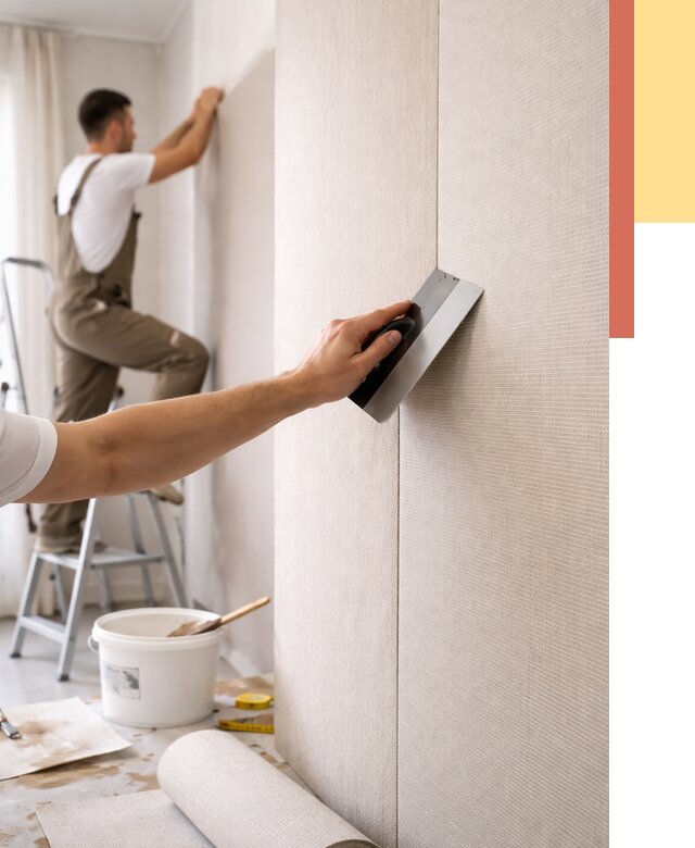 Поклейка текстильных обоев в Мичуринске от 4659 руб. под ключ | ОТДЕЛОЧНИК-Мчр