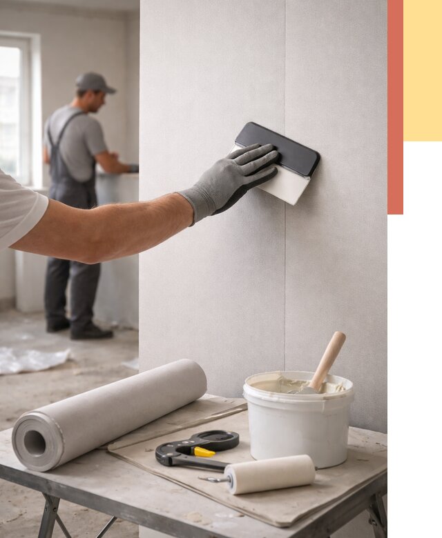 Поклейка обоев под покраску в Мичуринске от 3624 руб. за м2 | ОТДЕЛОЧНИК-Мчр