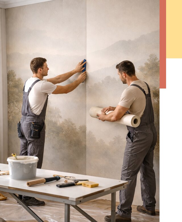 Поклейка фотообоев в Мичуринске от 8801 руб/м² — быстро и недорого | ОТДЕЛОЧНИК-Мчр