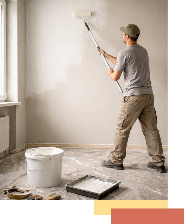 Покраска стен латексной краской в Мичуринске качественно и быстро