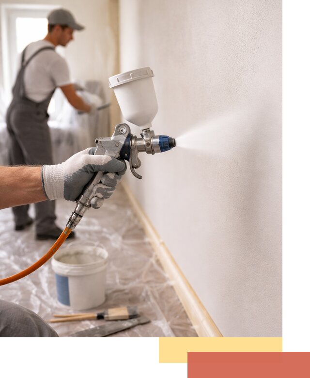 Покраска стен краскопультом в Мичуринске быстро и качественно