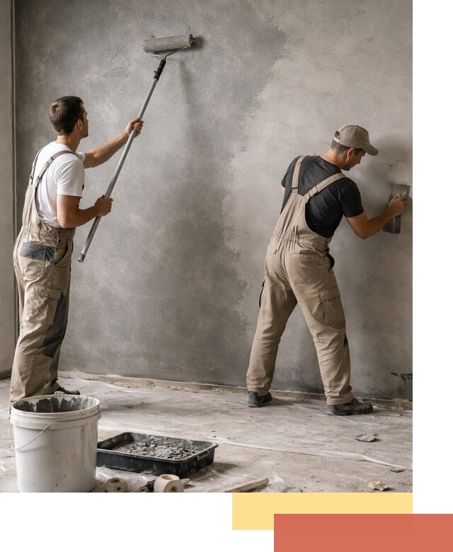 Покраска стен под бетон в Мичуринске профессионально и недорого