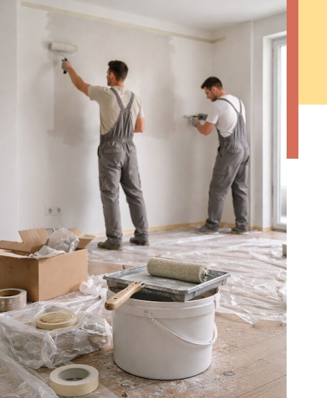 Покраска стен в квартире в Мичуринске от 2589 руб/м2 — быстро и недорого | ОТДЕЛОЧНИК-Мчр