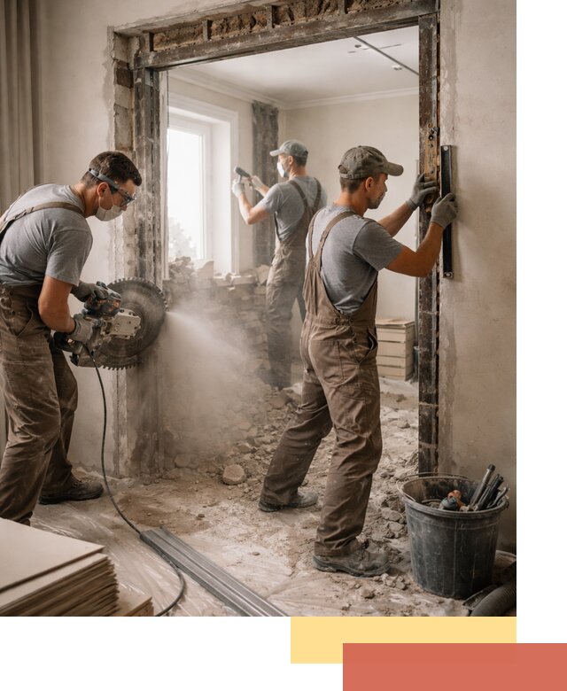 Расширение дверного проема под установку новой двери в Мичуринске