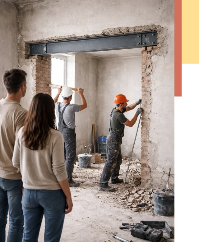 Усиление проема в стене в Мичуринске от 9836 руб. — усиление дверного проема металлоконструкцией | ОТДЕЛОЧНИК-Мчр