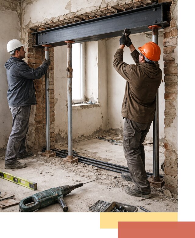 Усиление проема в стене в Мичуринске для расширения и безопасности