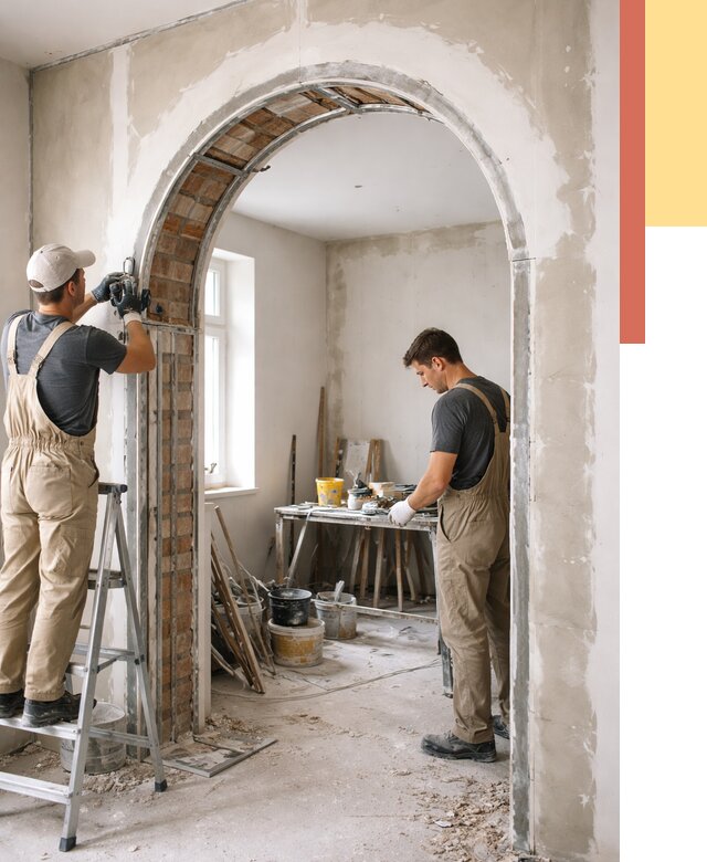 Устройство арочного проема в Мичуринске от 9836 руб. под ключ — быстро и недорого | ОТДЕЛОЧНИК-Мчр