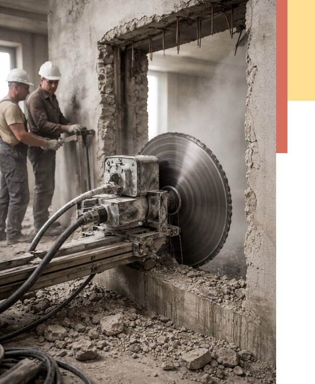 Алмазная резка проемов в Мичуринске от 4659 руб. быстро и недорого | ОТДЕЛОЧНИК-Мчр