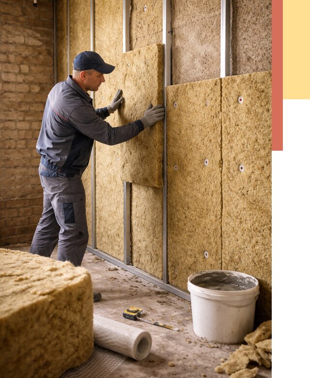 Утепление стен минватой в Мичуринске от 1398 руб./м2 — недорого и быстро | ОТДЕЛОЧНИК-Мчр