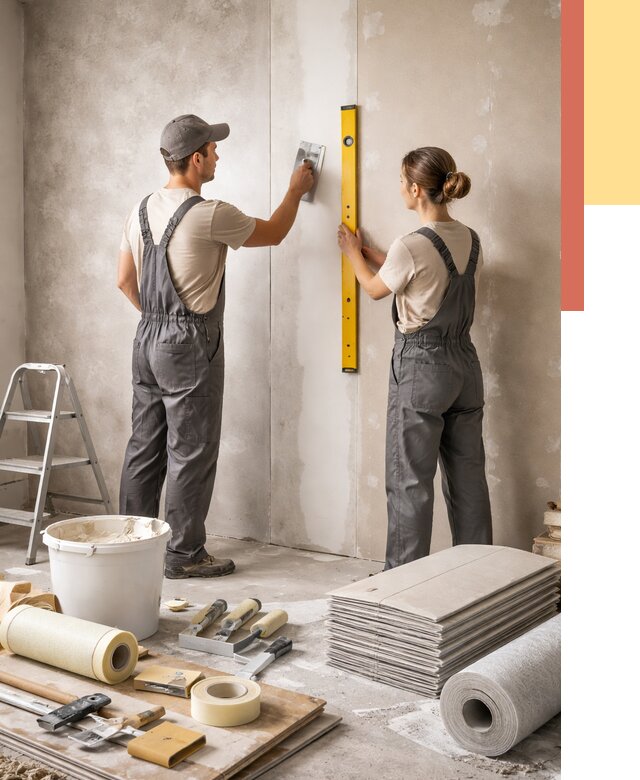 Отделка стен в Мичуринске от 1553 руб/м² — недорого, быстро, под ключ | ОТДЕЛОЧНИК-Мчр