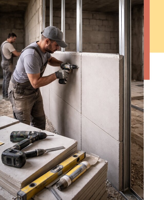 Кладка влагостойких перегородок ПГП в Мичуринске от 1242 руб. под ключ | ОТДЕЛОЧНИК-Мчр