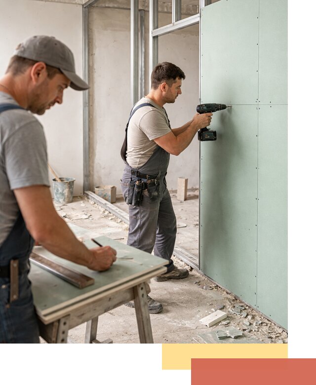 Перегородки из влагостойкого гипсокартона под ключ в Мичуринске