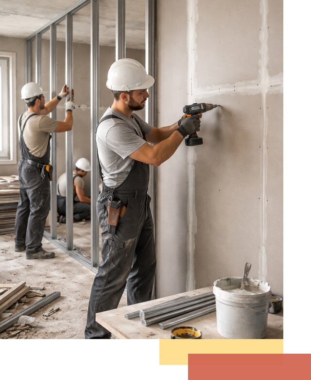 Перегородки из огнестойкого гипсокартона в Мичуринске под ключ