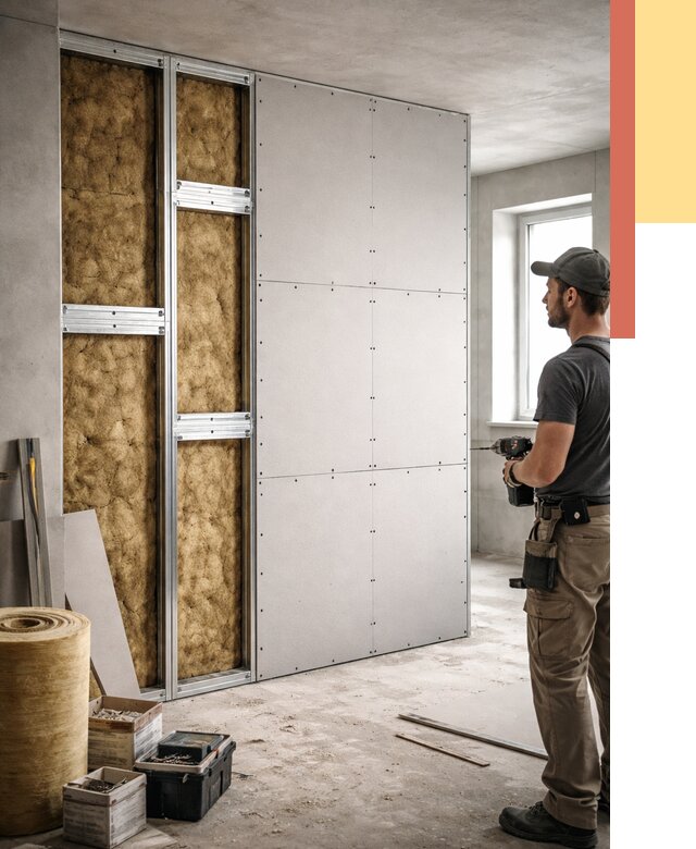 Усиленная перегородка под навеску в Мичуринске от 13253 руб. — монтаж под ключ | ОТДЕЛОЧНИК-Мчр