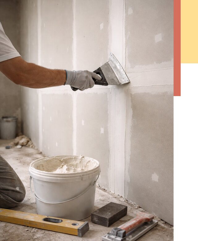 Шпаклевка перегородок из гипсокартона в Мичуринске от 2589 руб. — услуги ОТДЕЛОЧНИК-Мчр