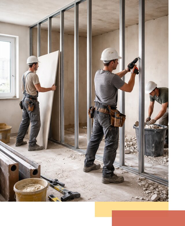 Перенос гипсокартонной перегородки в Мичуринске профессионально и быстро