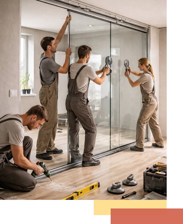 Изготовление стеклянных перегородок на заказ в Мичуринске