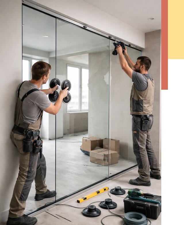 Монтаж стеклянных перегородок в Мичуринске от 6730 руб. | ОТДЕЛОЧНИК-Мчр